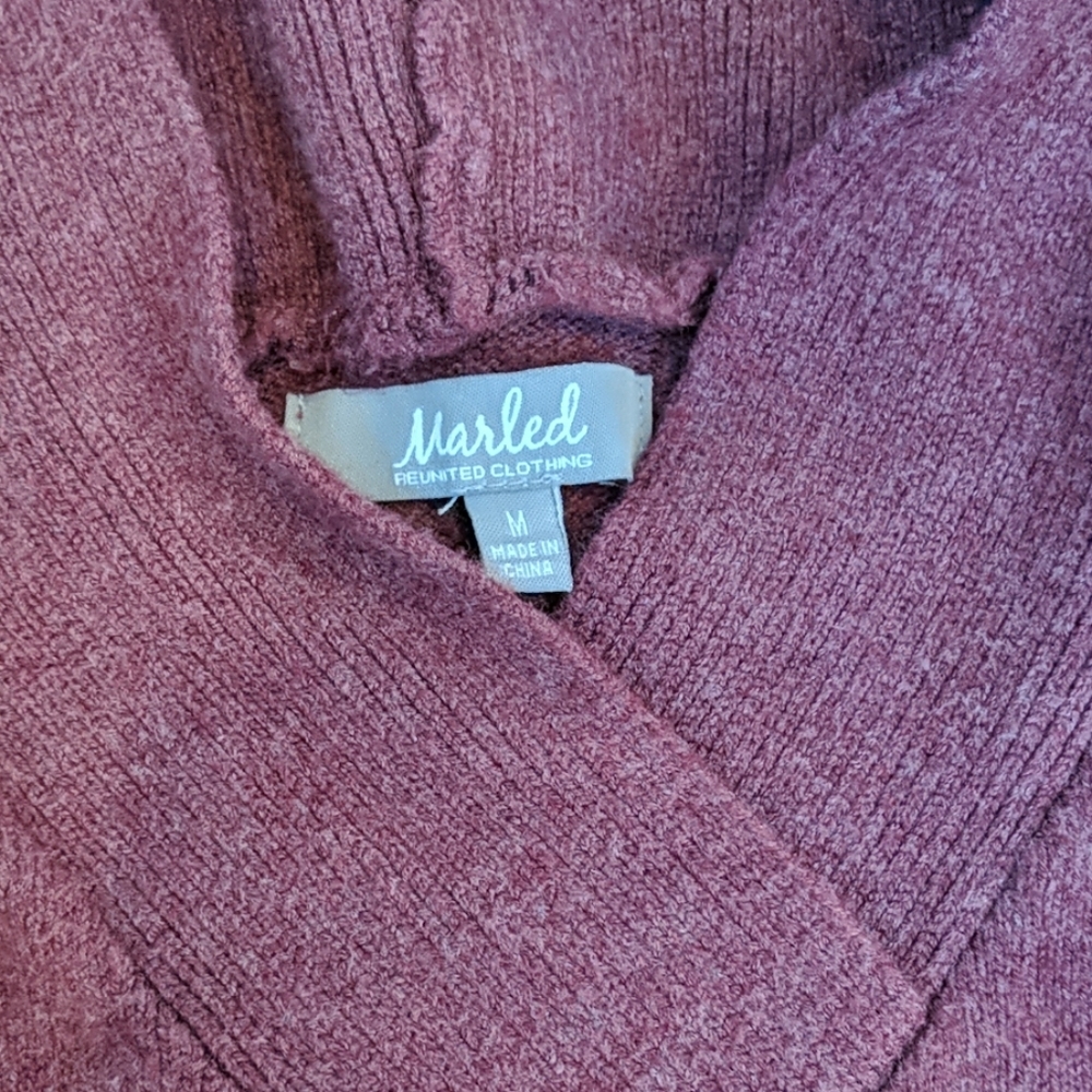 Marled Reunited Hooded Sweater Medium - Picture 2 of 5